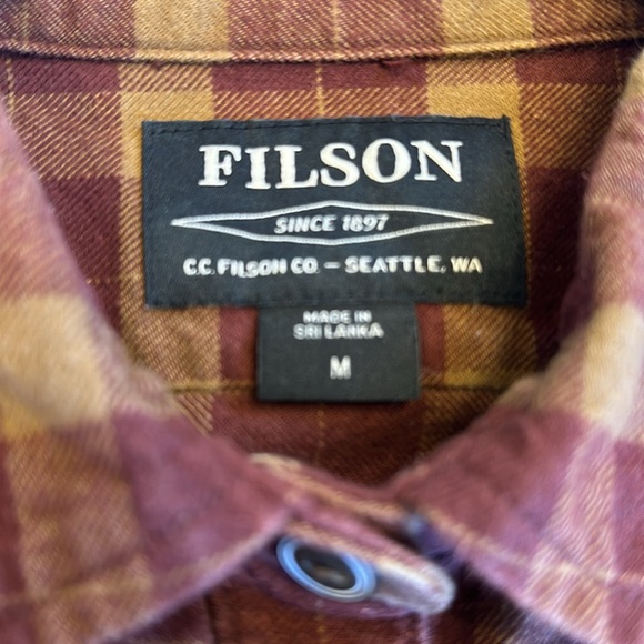 Filson Women’s Alaskan Guide Shirt Rust/Brown Medium - Picture 2 of 7